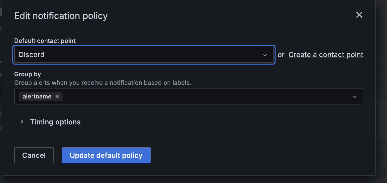 Configuring Notifications Policy